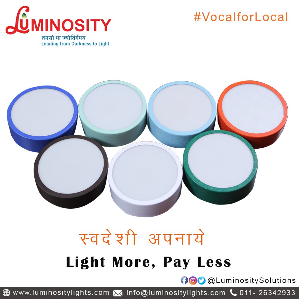 LuminositySolu's tweet photo. Enhance the appearance of #interior architecture with our huge range of #LED surface mounted #downlights. Visit https://t.co/1fIcwHVROl
#light #surfacemount #luminositylights #luminositysolutions #lighting #homedecor #modern #ecofriendly #homelighting #madeinindia #vocalforlocal https://t.co/ZxX8HvzmgL
