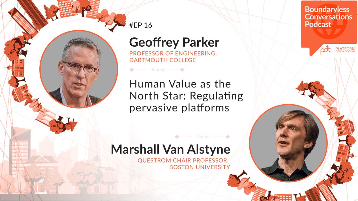 Boundaryless_'s tweet photo. [#podcasts] 🎙️⏰#Tuesdaypodcast is @InfoEcon and @g2parker talking about  Human Value as the North Star: Regulating pervasive platforms
Listen here 👉https://t.co/zuoxAiaSTT

#Boundarylessconversations #NewFoundations #PlatformDesign https://t.co/cDdMd5cPmQ