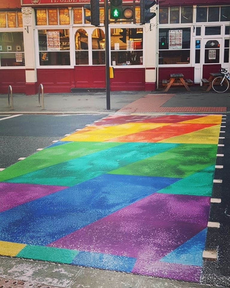wfcouncil's tweet photo. Whilst today marks the end of #PrideMonth2020, we remain unbelievably proud of our wonderfully diverse borough and our LGBTQIA+ community all year round 🌈 

Have you seen this fantastic crossing on Hoe Street from our friends @Prideinborough?

#loveislove 🏳️‍🌈 https://t.co/39srh5q3mo