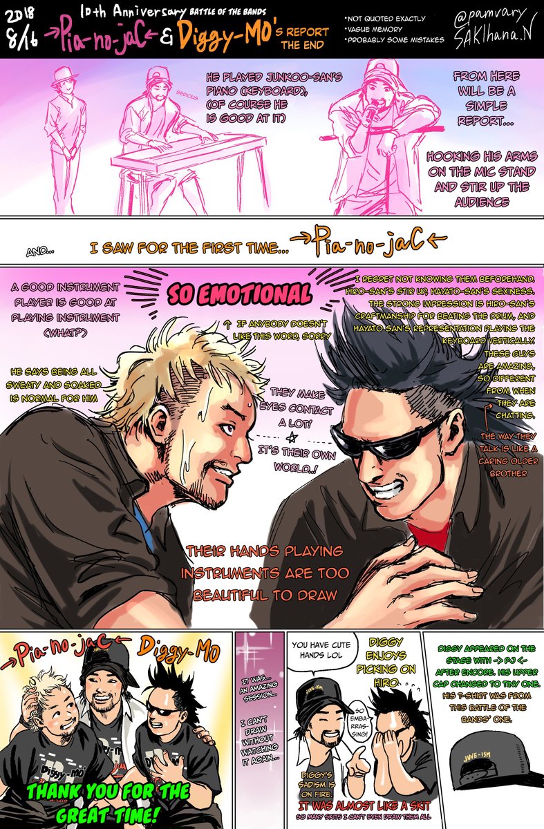 Diggy_MO's live report comics drew by me are translated by Kanako, and edited it by Areiml (@Areimlll).
I would be happy if all the English-speaking Diggy_MO' fans would enjoy it. 