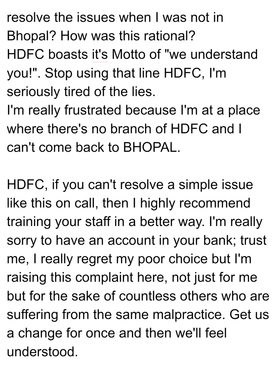 Okay <a href="/HDFC_Bank/">HDFC Bank</a> , let's talk. @NeerajHDFCBank <a href="/SpeakUp_IN/">SpeakUp</a> <a href="/FinMinIndia/">Ministry of Finance</a> <a href="/RBI/">ReserveBankOfIndia</a> <a href="/TOIIndiaNews/">TOI India</a> 
Since HDFC is so customer friendly, how about we put an end to this common malpractice?
#bankingombudsman 
#retweetuntiltheynotice
#consumercare