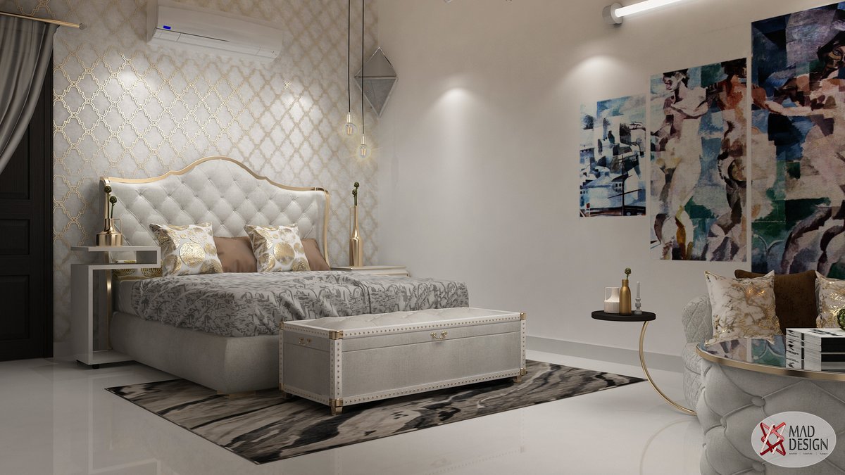 MADDESIGNINDIA's tweet photo. When designing this master bedroom, the only real rule was to be true to our client's personal style 🏡 :) #maddesignproject https://t.co/v4ITTADi3Z