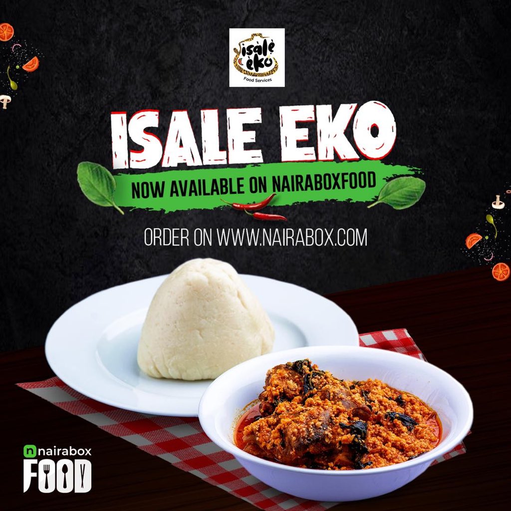 nairaboxfoodng's tweet photo. Nairabox brings you @isaleekofood 
Come experience rich African delicacies. 
Order now on @nairaboxfoodng or visit https://t.co/Oh7gZJi1Yk 
#isaleeko #nairabox https://t.co/zrzO0x69PK