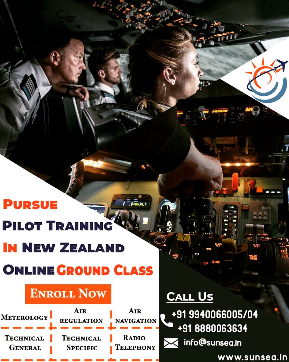 Sunseaaviation2's tweet image. Study Pilot Training for #canada &amp;amp; Join our #GroundClass for the Student #PilotLicense 
Trained instructor for your guidance.

Contact Us:
+919940066004 +918880063634 +919940066005
Mail us: info@sunsea.in

Fill up your details in
 sunsea.in/enquiry.php for the ground classes