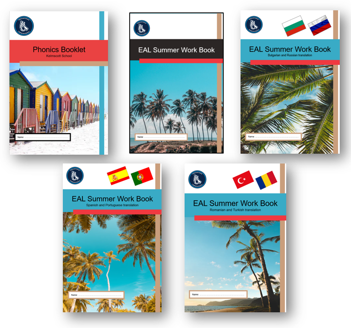 Booksaretoocool's tweet photo. The EAL department @KelmscottSchool have created summer workbooks for our EAL students. Lots of great activities for our year 7, 8, 9 students, enabling them to maintain good learning skills and gain knowledge.  @WFCOfficial #EAL #EALsecondaryschool #EALlearning https://t.co/hDbb0zOAHo