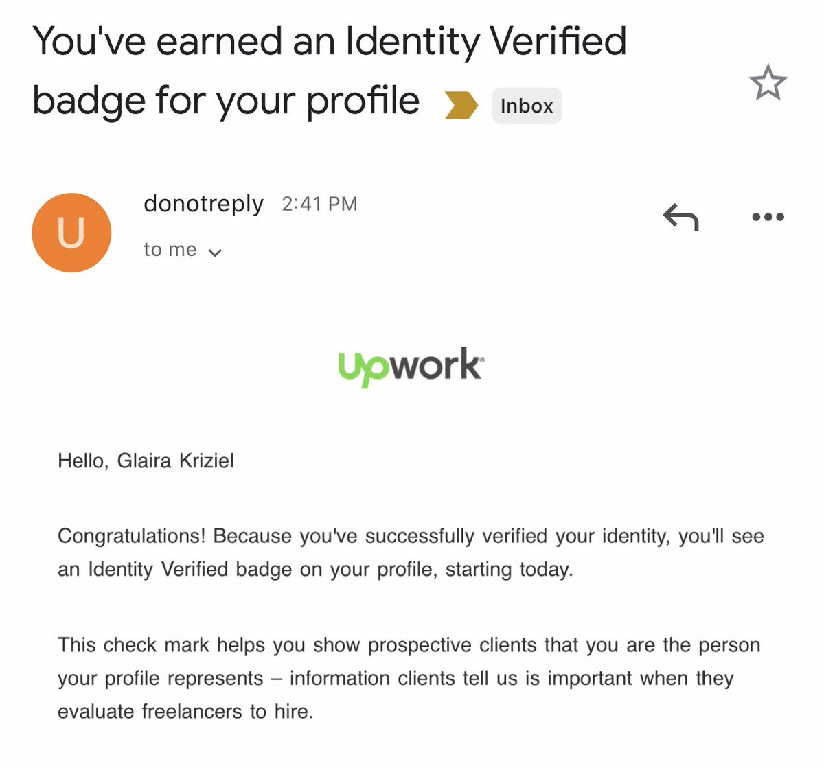 digitalglai's tweet image. Thank you Upwork! Thank you Lord! 🙏

#upworkprofileverified #upwork #upworkprofile
