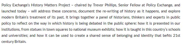 Once again we get the false claim that history is being "re-written". History of course is always re-written - it is a search for truth. There is absolutely no attempt to separate out history as argument and acts of civic remembrance. As  @simon_schama points out this IS history