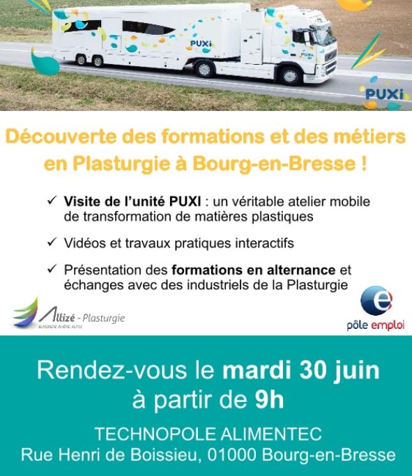 Rejoignez-nous ce mardi 30 juin à 14h @Alimentec <a href="/Bourg_en_Bresse/">#BourgenBresse</a> venez découvrir les formations et métiers de la plasturgie ! #ROVIP #formations #plasturgie