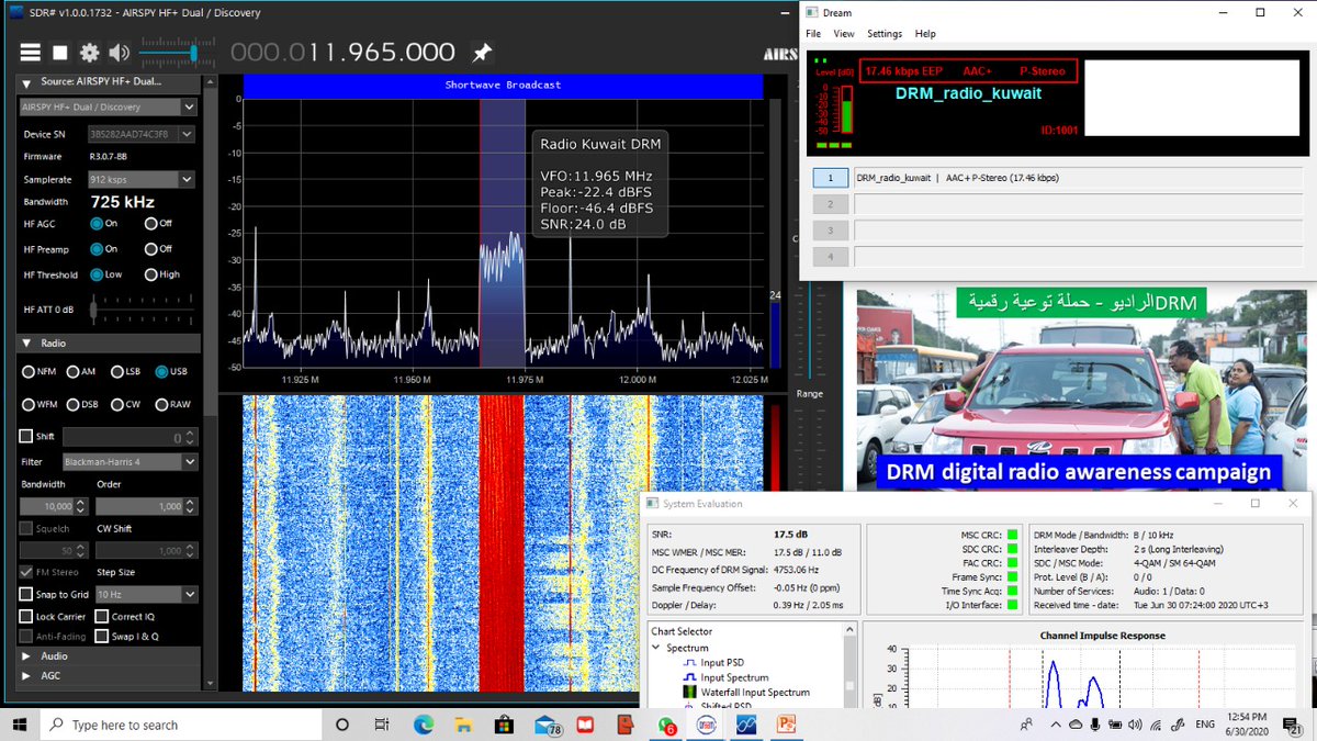 KRThamminana's tweet photo. DRM digital Radio Kuwait Int 11970 kHz reception in #Vizag #drmlog #RadioKuwait @drmdigitalradio https://t.co/hSxiC7mC2b