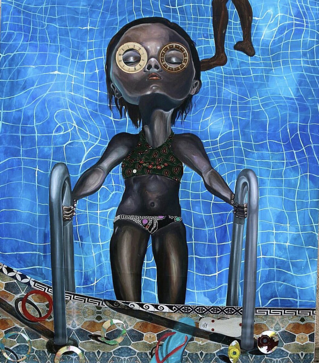« Untitled», Ndidi Emefiele

Ndidi Emefiele's works are mainly centered around women. Through her works, she represents woman as strong, ambitious and self-confident person, a way for the artist to question the gender inequality still present in our society. #contemporaryart