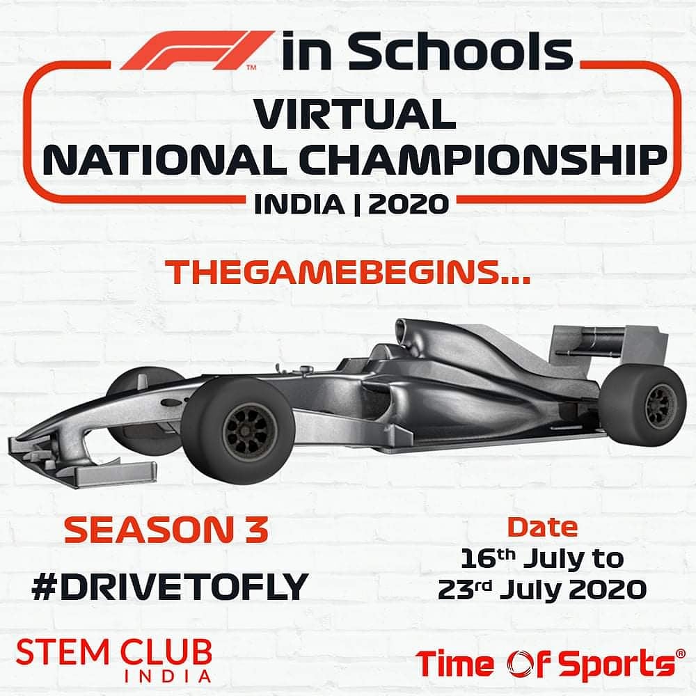 F1 in Schools India Virtual National Championship 2020 is confirmed. Dates are 16th July to 23rd July 2020. All the best to all the participating teams. 

.
.
#f1inschoolsindia #thegamebegins #theracebegins #f1inschools #f1 #drivetofly #stem #stemclub #stemclubindia #timeofsports