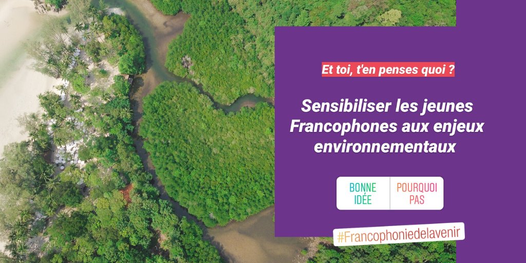 OIFrancophonie's tweet photo. Le changement climatique est un des défis les plus importants auxquels notre monde est confronté. Selon toi, que faut-il faire dans l'espace Francophone en matière de développement et de climat ? Ta voix compte -> https://t.co/QAYFU3Z2d8 #FrancophonieDeLAvenir https://t.co/ZvyOUdFO7k