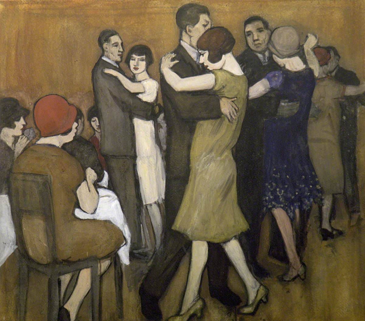 100_jazz's tweet photo. The second post in this week's focus on objects in UK collections is a late-1920s painting depicting a tea dance, one of several pieces by Mabel Frances Layng held in the Shire Hall Gallery of Staffordshire Archives and Heritage. @StaffordshireCC https://t.co/X1OVj1ZnnK