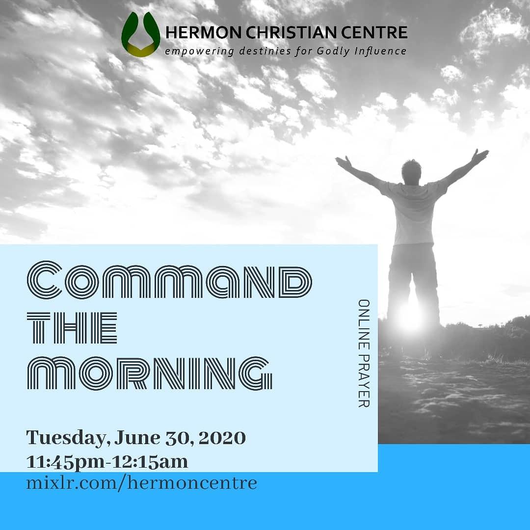 HermonCentre's tweet image. Shape the second half of year 2020 with prayers. Join in online tonight via mixlr.com/hermoncentre.

#commandthemorning
#reset2020
#onlineprayer
@HermonCentre