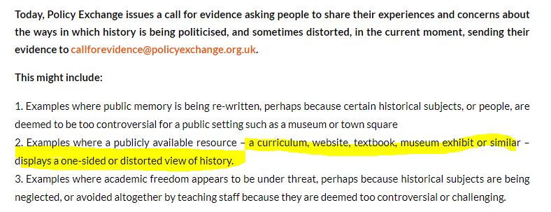 This the powerful playing victim. Can I implore every  #historyteacher to send Policy Exchange examples of how history has been distorted so much that BAME people, or the working classes, or women have been rendered silent. Let's show the real evidence here! See egs.