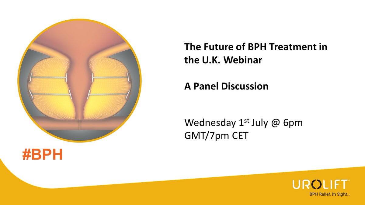 UroLiftEMEA's tweet photo. Please register to attend this weeks webinar via the below link:

https://t.co/cxrXG2Dar4 https://t.co/quVjAYx8L2