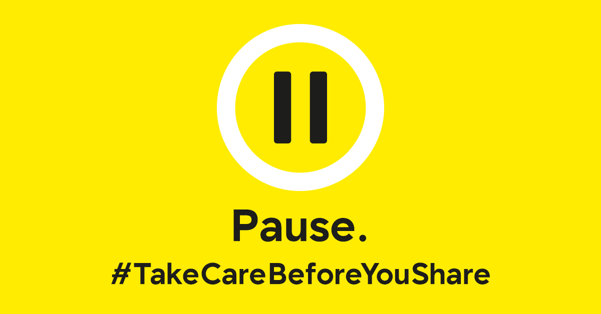 ComisionEuropea's tweet image. Antes de dar al botón de compartir, piensa detenidamente y analiza el contenido. No compartas por impulso. 

Si todos hacemos esto, podemos cambiar Internet y también salvar vidas. 

#takecarebeforeyoushare