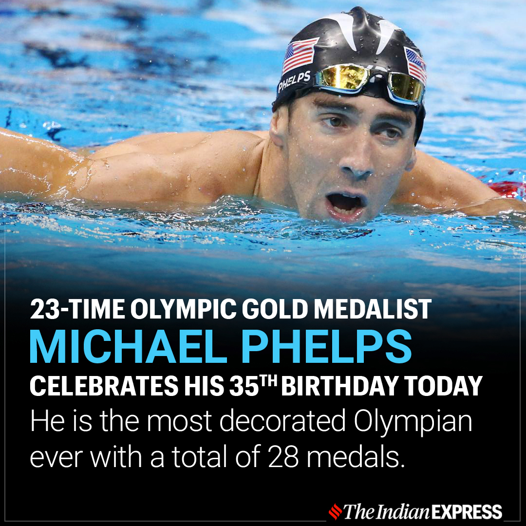 Wishing Michael Phelps, the fastest man on water , a happy birthday 