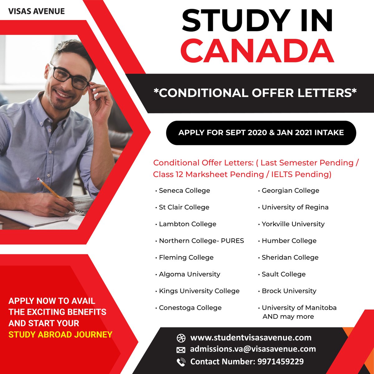 Great opportunity for international students, who wish to pursue Bachelor or Master Degree in Canada!

Apply Now !!: bit.ly/2Zjo71l

#studentvisacanada #studyincanada #studyabroadcanada #studyoverseascanada #canadauniversities