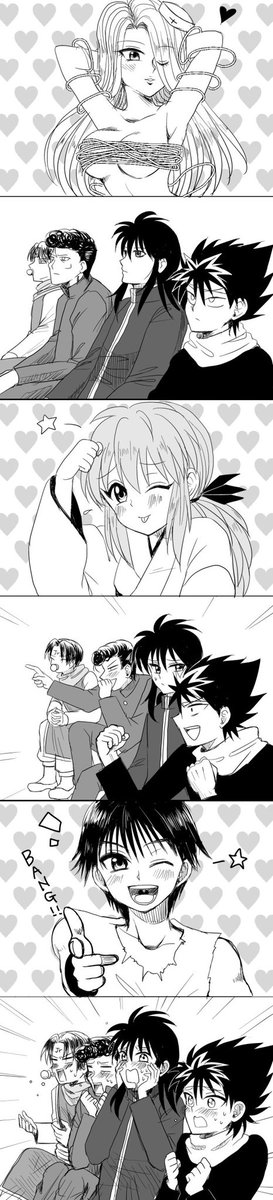 Flying_shadow_'s tweet image. "Yes this fire demon can be cute ,not always how I'm usually." Hiei says as he looked at reader.