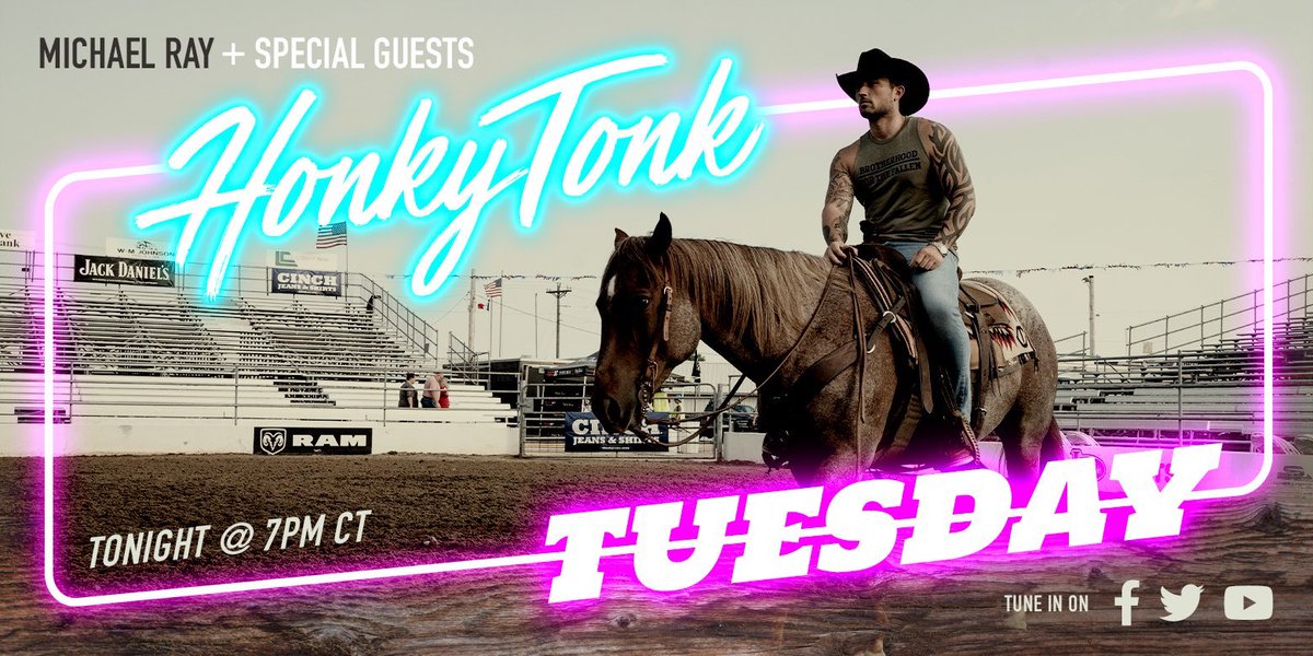 •Guess what day it is?? 🐫 No, not #humpday Wednesday.. only Tuesday, but it IS <a href="/Michaelraymusic/">Michael Ray</a> #honkytonktuesday &amp; so far we know <a href="/darrylworley/">Darryl Worley</a> &amp; <a href="/ChanStephMusic/">Chandler Stephens</a> are joining in! ARE YOU?? *It’s gonna be WILD!* 🎉 🍻 🎸 🎤