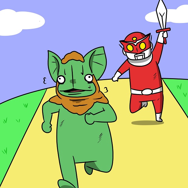「イカルス星人「神様助けて!」 」|Mr.Aのイラスト
