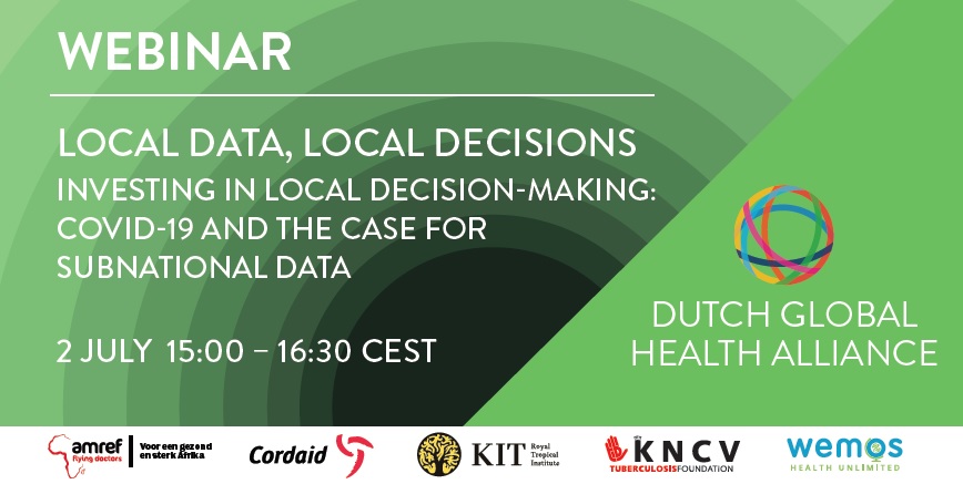 On July 2, the Dutch Global Health Alliance will kick off their new #webinar series with a webinar with experts on #COVID19, #TB &amp; the importance of using subnational data for local decision-making. Register here: kit.nl/local-data-loc… #TBfree