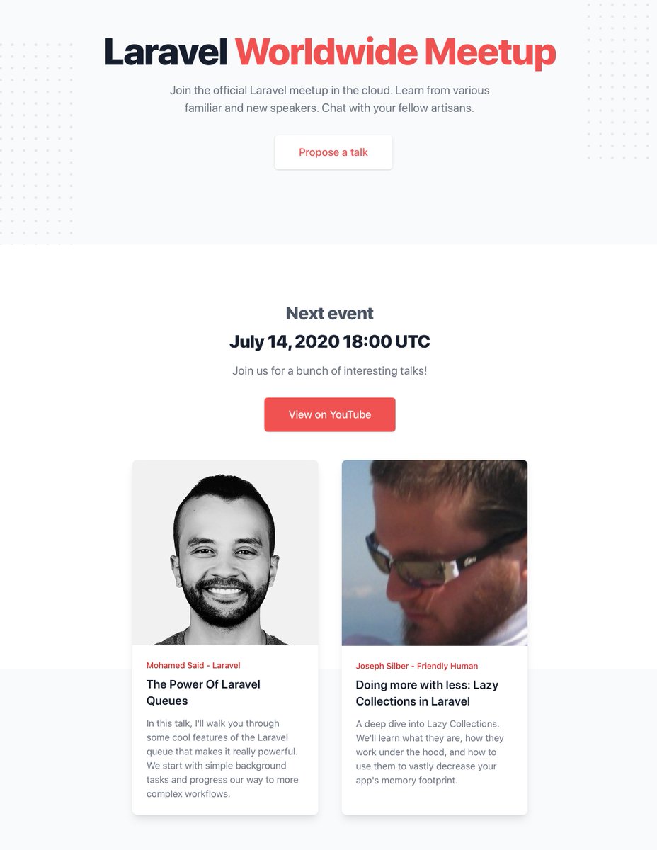freekmurze's tweet photo. 🌎 I'm happy to announce the official [Laravel Worldwide Meetup](https://t.co/Krr3OLGxlQ). 
https://t.co/Krr3OLGxlQ

🗣My first guests will be @Joseph_silber and @themsaid

📝 You can read more about the why and when in this blogpost: https://t.co/DgzftkPu8U

RT = ❤️ https://t.co/cxMhtSOZ7A