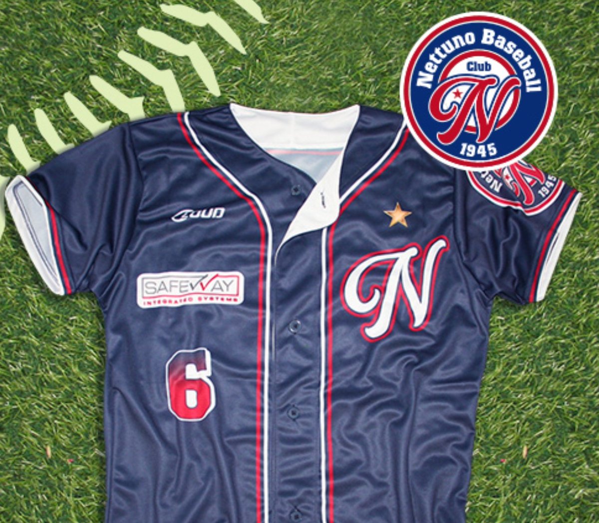 FunClubNettuno's tweet photo. La nostra nuova splendida casacca away! Vi piace?.... #NettunoBaseball #SplendiStella https://t.co/fqr1O6GlhI