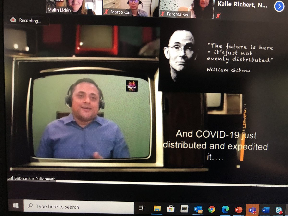 MalinJessica's tweet photo. .@subhankarP is broadcasting from a retro TV at the SAP Digital Tribe #KnowledgeParty putting on a super entertaining show with rabbits, matrix movie moment and mentoring. I canโt even begin to describe how much Iโm enjoying this! ๐ฅณ๐ฅณ๐ฅณ https://t.co/tbQnSz9909