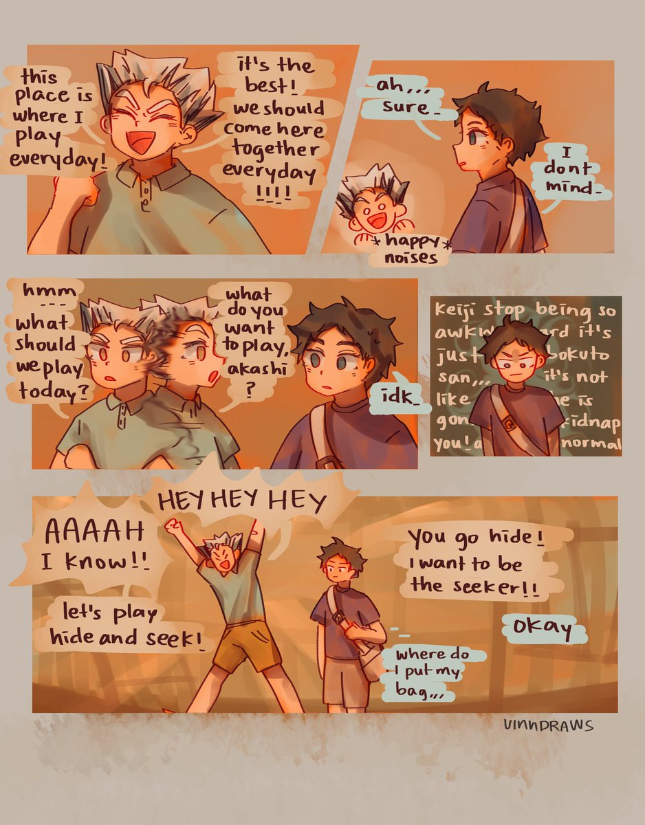 hide and seek - part one!
#haikyuu #bokuaka 