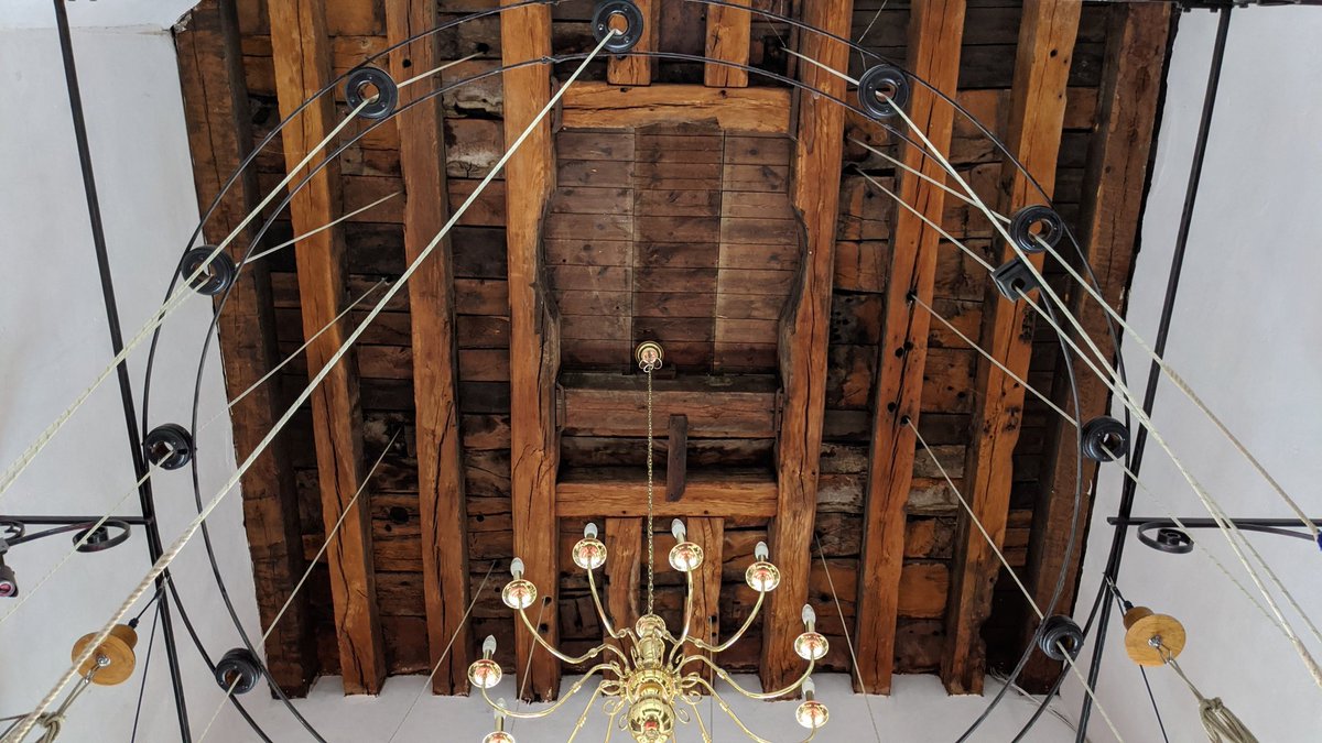 Also in the ringing chamber is this fabulous roof, and above it the bell chamber, containing the bells. I didn't see that because apparently the bell ringers get angry when people go in there and even the Vicar seems to be a bit scared of their wrath. (Fair enough)