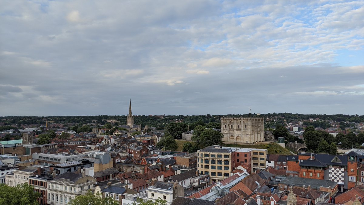 Until finally we came to the top of the tower, and saw the city of Norwich spread out before us.