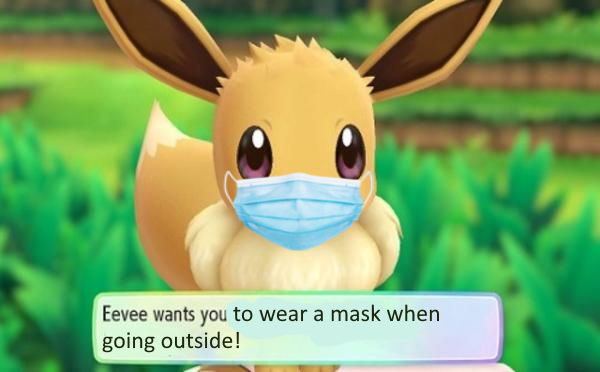ReviewsPokemon's tweet photo. Eevee just wants you and other people to be safe! https://t.co/xuI1vJdvai