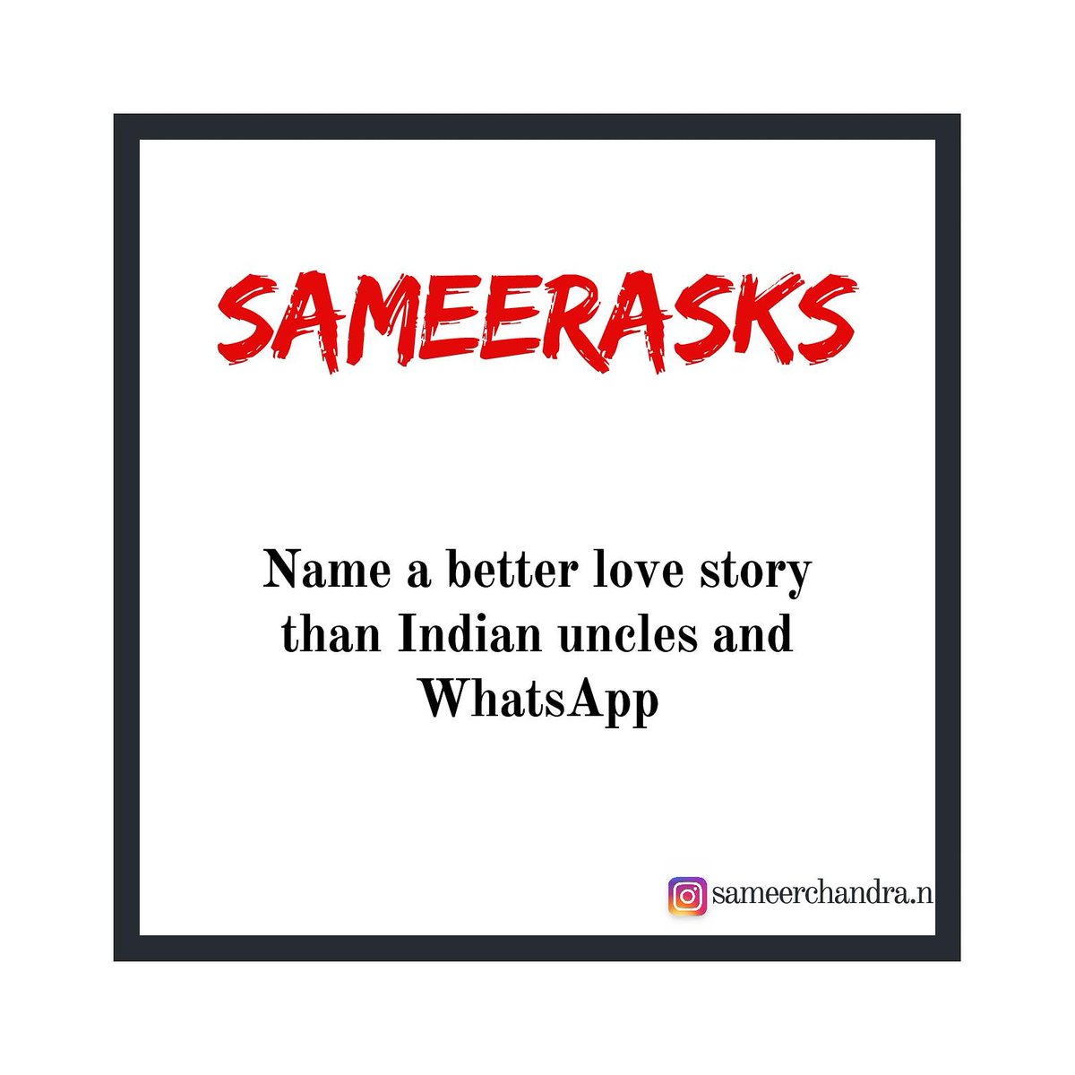 sameernandoori's tweet photo. Start!
#tuesdayvibes #whatsapp #Justunclethings #sameersays #anthe https://t.co/WwcxJSP8De