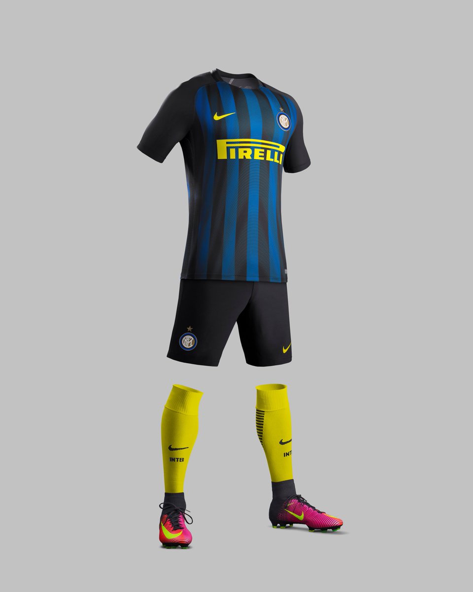 2016/17Sponsor and branding colour falls in line with Nike's contrast socks horizontal direction. Stripes only on the front and back with a graphic inside gives the perception of big change. A great job of bringing newness but whilst not having to change the stripes too much.