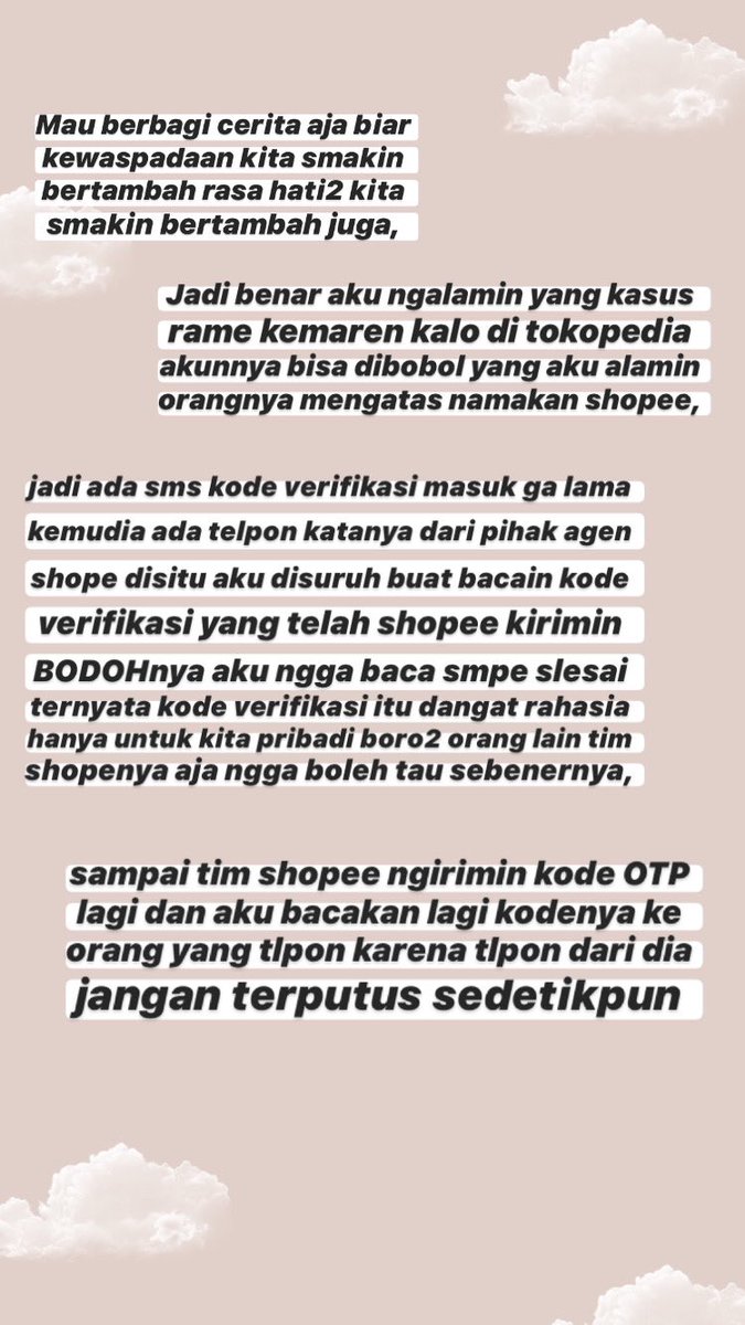 MilasariSandra's tweet photo. #shopee ada yang ngalamin? Semoga ngga ada ya, selalu baca bismillah ketika akan melakukan transaksi, https://t.co/asLvqOOd5Q