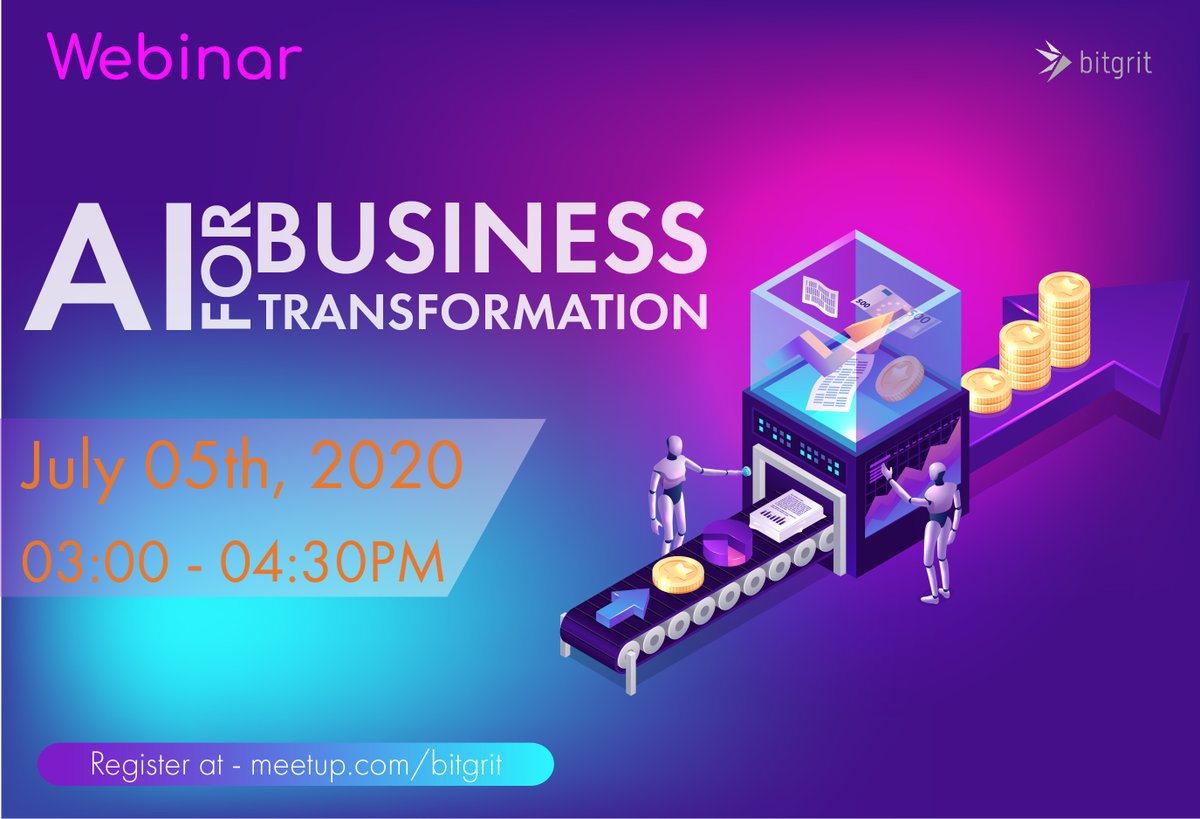 Hello everyone! We hope you’ll join us for our #webinar this Sunday on the topic of #AI in #business.

Special guest speaker Narayana Rao Sripada, CEO of <a href="/SalcitT/">Salcit Technologies</a> , will share helpful insights into AI in the #healthcare industry 👩‍⚕️

Register at meetup.com/bitgrit/events…📅