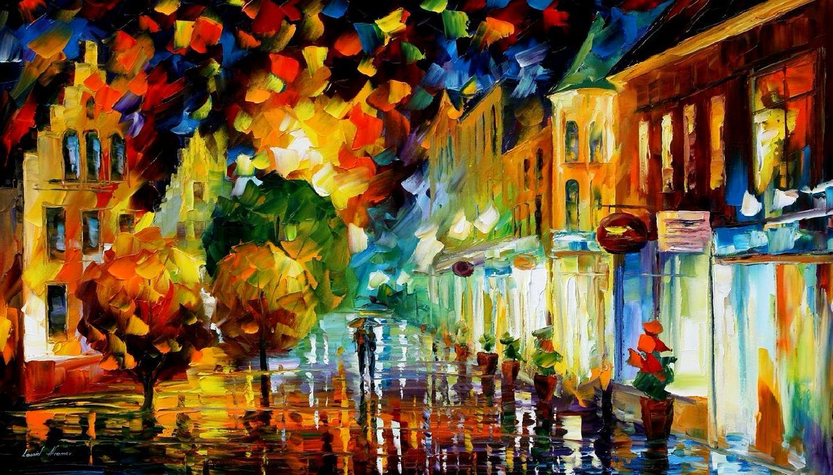NIGHT ATTRACTION — Картина маслом на холсте художника Леонида Афремова afremov.com/-night-attract…