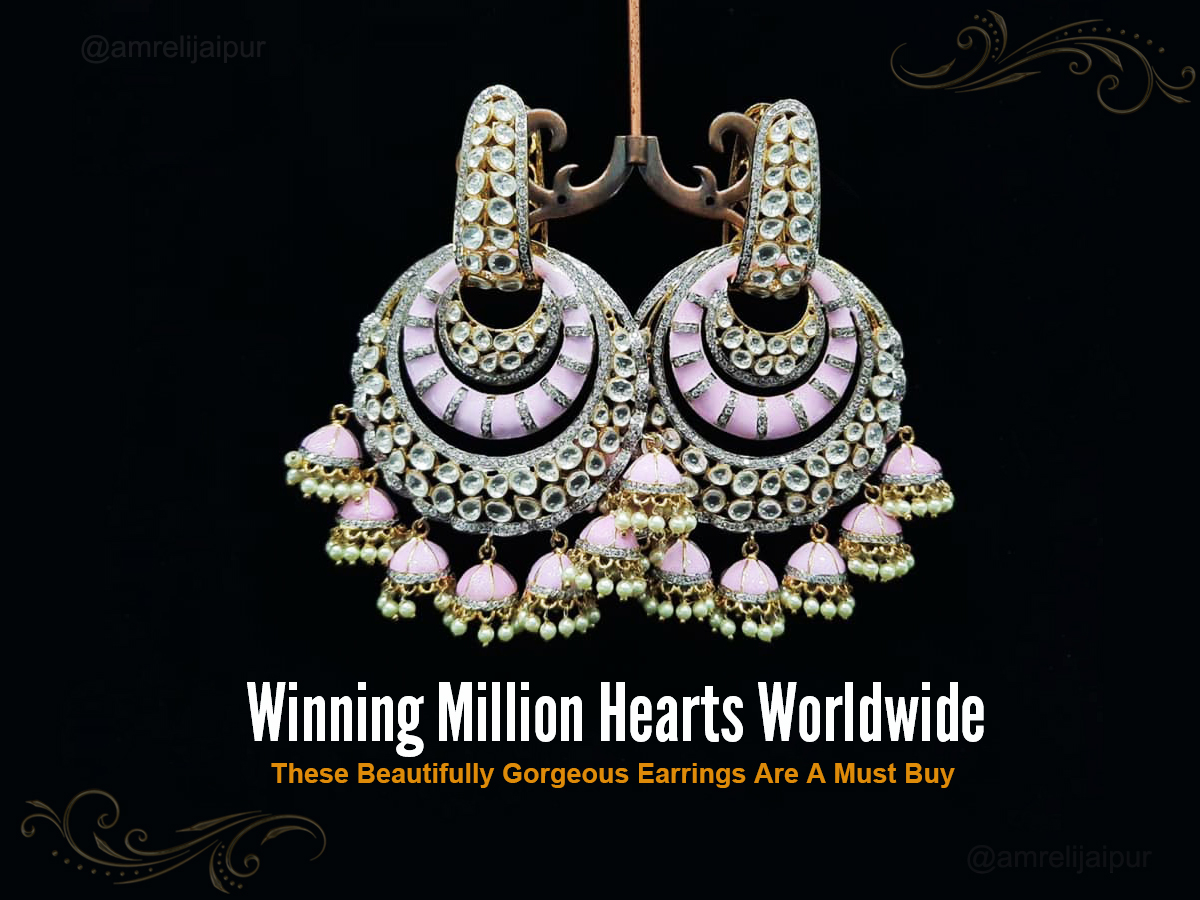 Winning million hearts worldwide, these beautifully gorgeous earrings are a must buy😘

#amrelijaipur #earringsoftheday #earringsoftheweek #showstopper #desibrides #punjabibrides #muslimbrides #indianbrides #jewelrydesigner #jewelryaddict