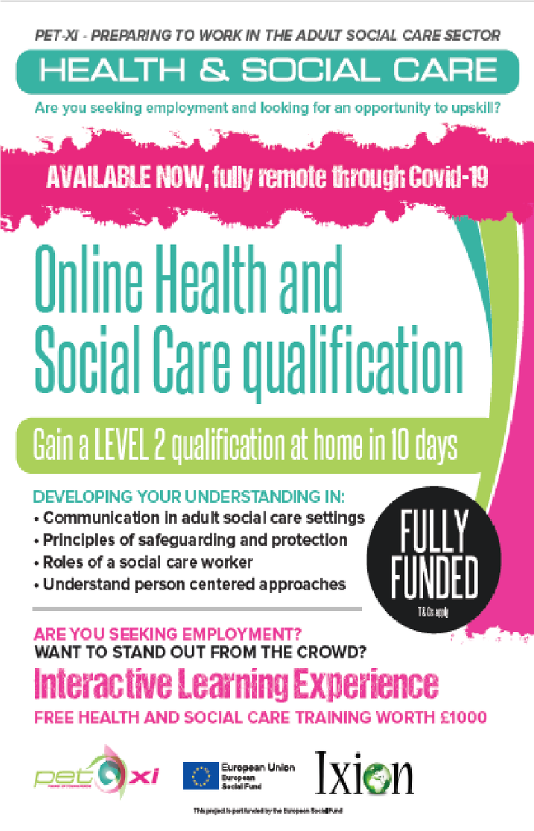 petxitraining's tweet photo. PET-Xi's Health and Social Care course running now! Contact us today to take part
#JCPVirtualLN
#Northampton #Careersadvice #wellingboroughjobs #jobfair #jobseekers #jobseekerswednesday #daventryjobs #virtualjobfair #northamptonshire @JCPInLeics https://t.co/Pdq9JP4K25