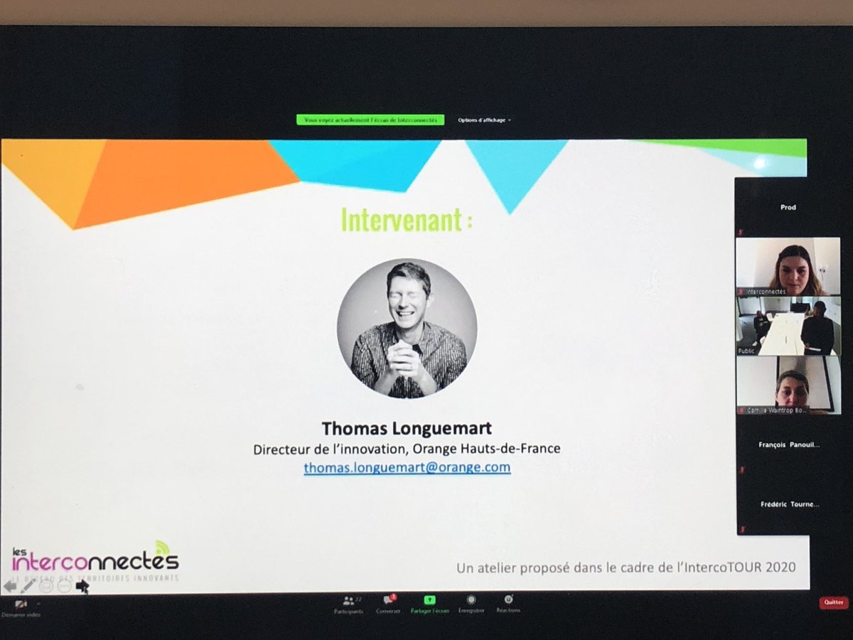 #IntercoTour <a href="/hautsdefrance/">Région Hauts-de-France</a> 
Dans le 1er atelier, <a href="/tlonguemart/">Thomas Longuemart</a> <a href="/OrangeHDF/">Orange Hauts-de-France</a> intervient sur deux exemples d’adaptation et de résilience des villes durables et intelligentes au service d’une meilleure qualité de vie
<a href="/orangebusiness/">Orange Business</a> #smartcity
A suivre sur : …rcotour-hautsdefrance.streamfizz.live
