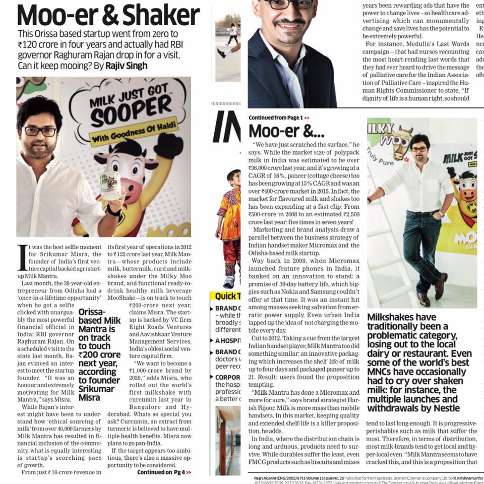 srimisra's tweet image. This came up in my FB memory from 4yrs ago when we made the world’s first milkshake with curcumin - #MooShake! Now, haldi infused milk beverages are being touted by big dairy players as their innovation by copying us 😉

Thanks, @itsmerajiv_07 for this wonderful story