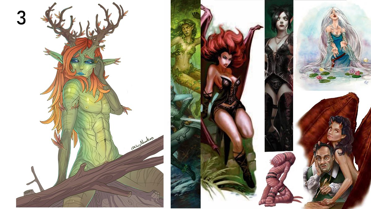 The third image (depicted on the left) I was not required to censor, though it was strongly suggested I do so, as there was a "higher risk" WOTC would ask it to be taken down. Again, I present the art it would be sharing a storefront with.