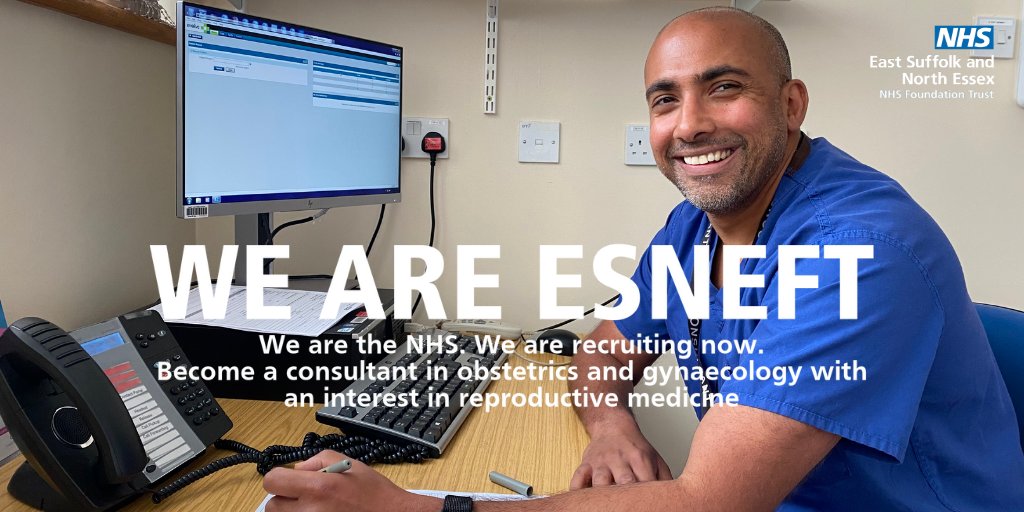#TeamESNEFT is seeking a consultant in obstetrics and gynaecology with an interest in reproductive medicine to join our friendly and busy team.
To find out more follow the link bit.ly/2NJkcp3 

#NHSjobs #medicaljobs #hiringnow