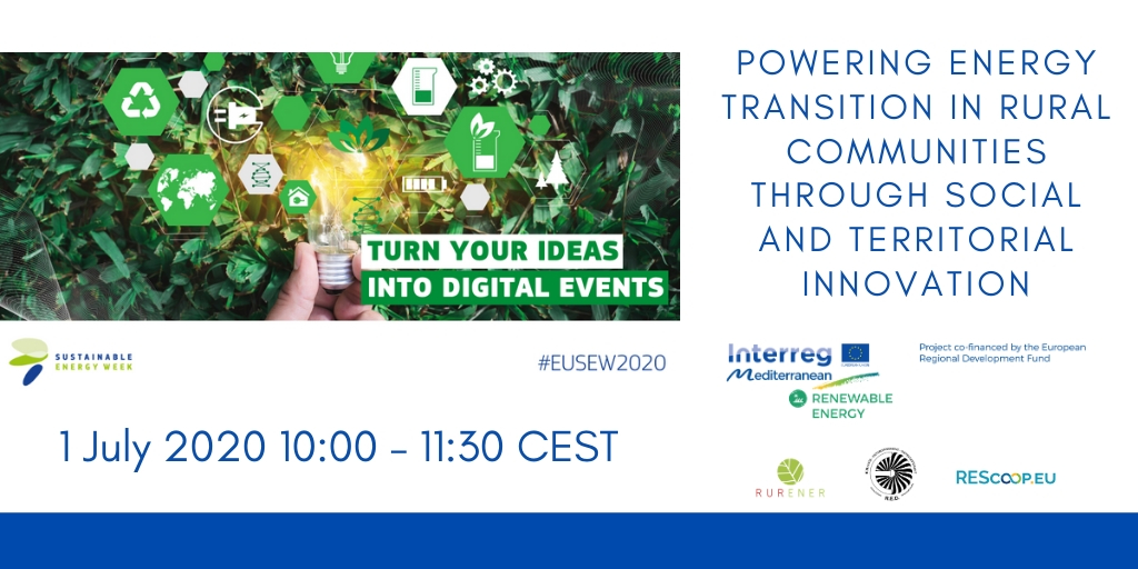 Don't be sad: #EUSEW is not over... Tomorrow at 10.00, a great policy session dedicated to 'Powering #energytransition in #rural communitiesthrough social & territorial #Innovation', with the participation of @REScoopEU @rurener @RED_ruraleurope! Register: us02web.zoom.us/webinar/regist…