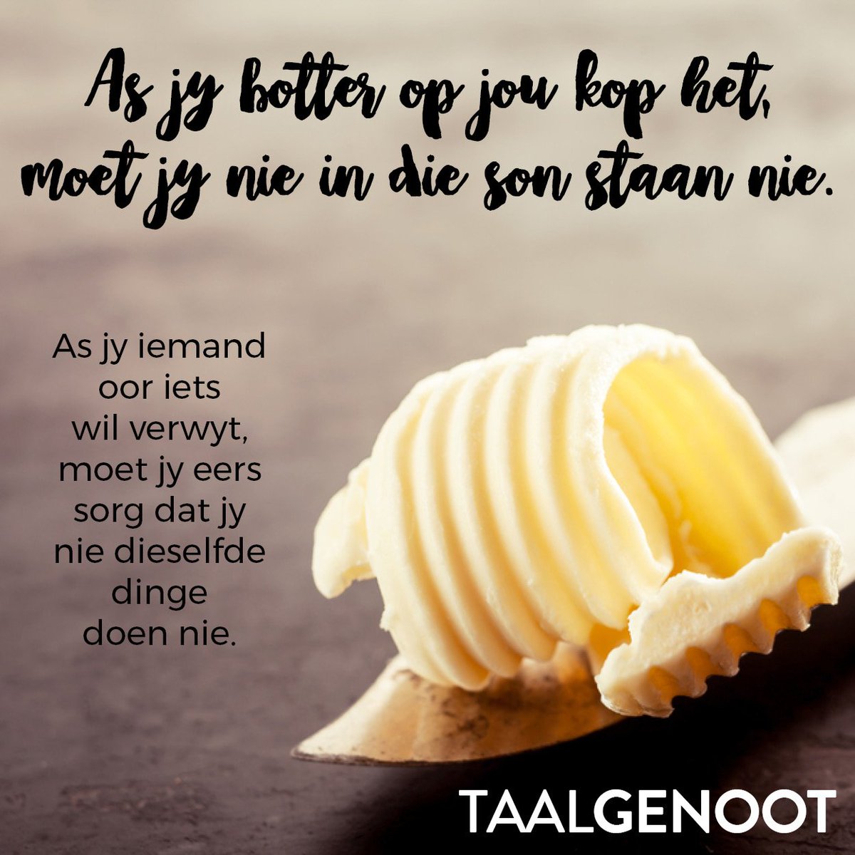 XWordZA's tweet photo. Hierdie wonderlike Afrikaanse idioom word met ons gedeel deur Taalgenoot. Het jy dalk een wat jy graag met ons wil deel? Laat dit in die opmerkings! https://t.co/joLLxq9B5G