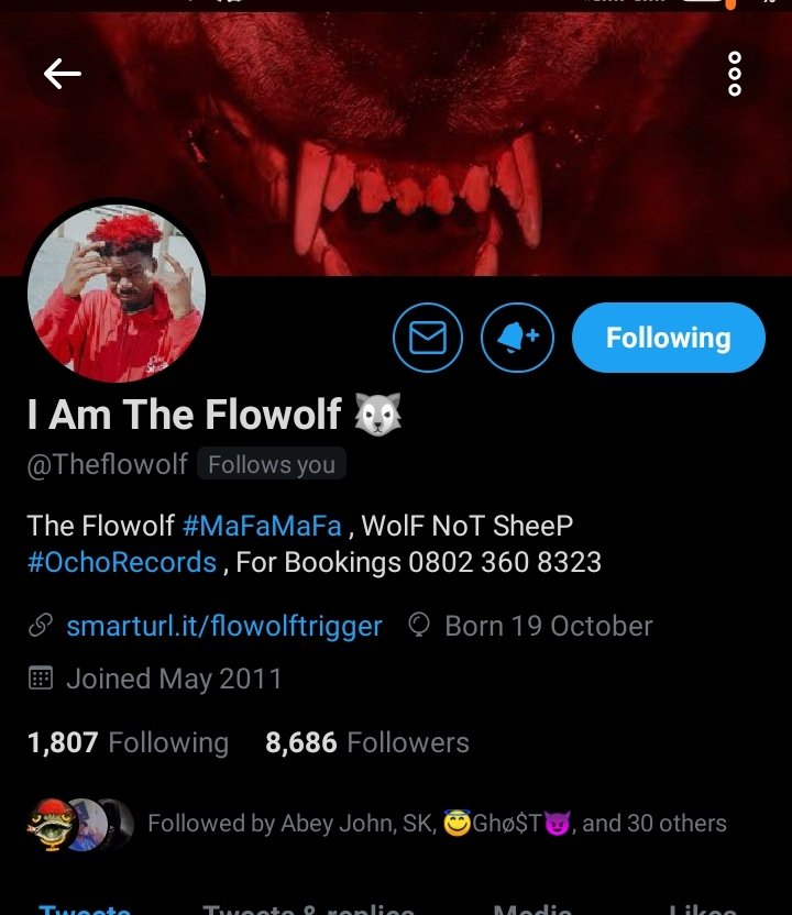 wise_tg's tweet photo. @Theflowolf
Thanks so much boss for the follow
πππ
U have made my day β€οΈβ€οΈ
#30BG #MaFaMaFa οΏ½οΏ½οΏ½π§‘ https://t.co/RimPvrMdww