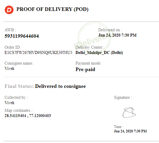 <a href="/help_delhivery/">helpdesk_delhivery</a> U liars, u are are fraudsters.

U sent a fake proof of delivery.

Gys see this POD
This has been manufactured and sent to me but not the product.
 They are not in possession of the virtues they flaunt.
I dare then on this platform, to come clear on this.