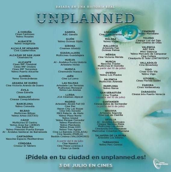 ¿Te consideras una defensora -o un defensor- de los #DerechosDeLaMujer y estás a favor del #Aborto? Si es así, no te pierdas #UNPLANNED (estreno en España el 3/7).
Sé consecuente y no la juzgues antes de verla . Y, si quieres, hablamos después.